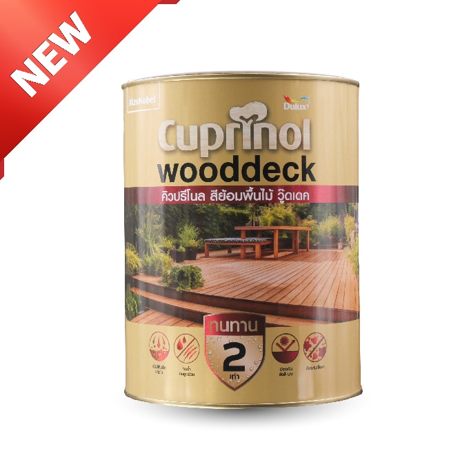 สีย้อมไม้คิวปรีโนล วู๊ดเดค จากดูลักซ์ (ชนิดด้าน)