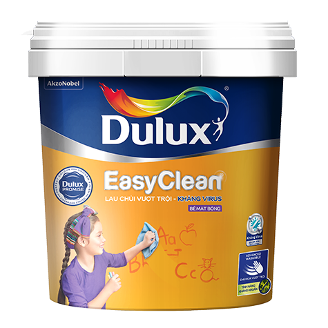 Dulux Easyclean Lau Chùi Hiệu Quả Bề Mặt Bóng