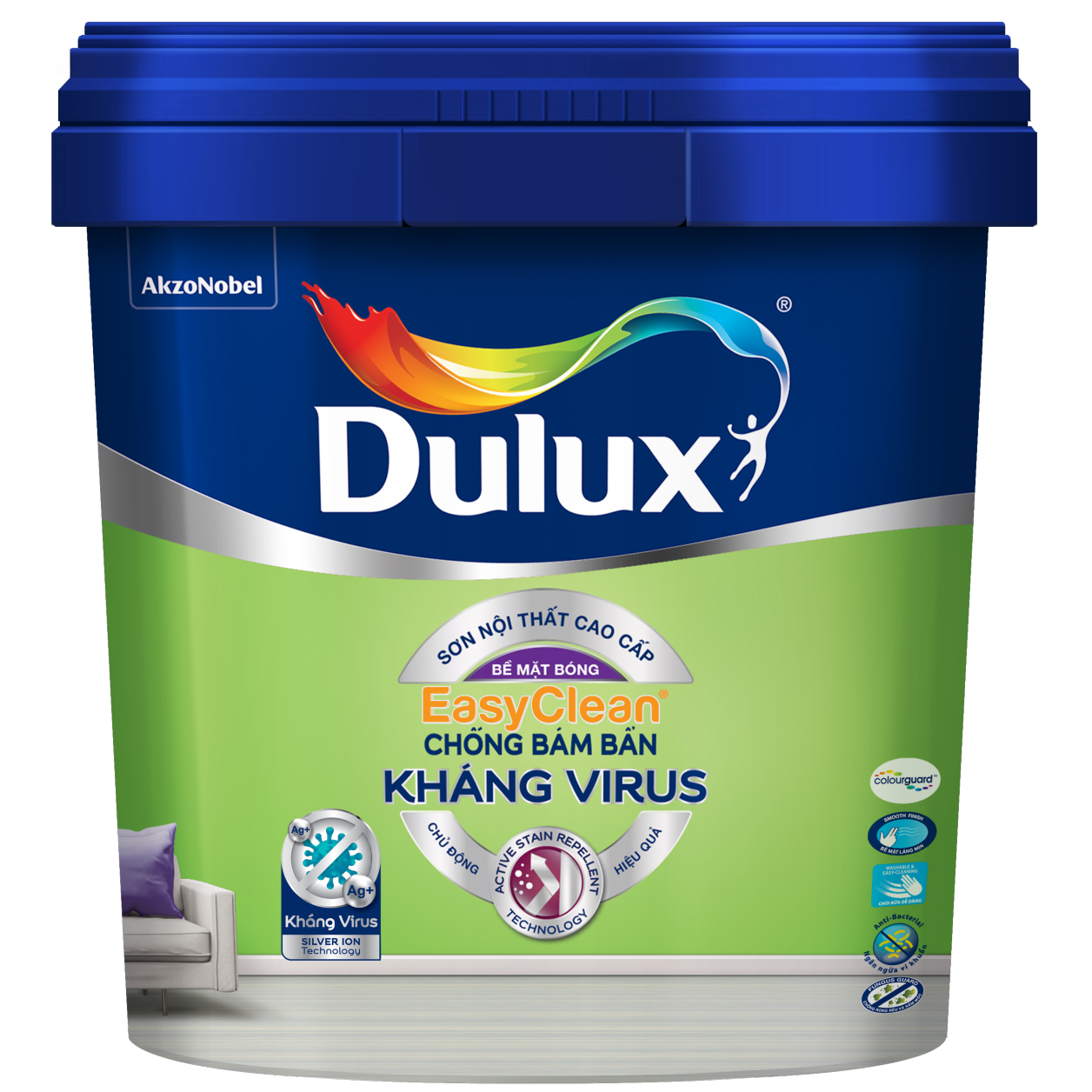 Dulux EasyClean Chống Bám Bẩn Kháng Virus - Bề Mặt Bóng