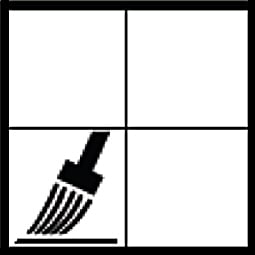 Application à la brosse