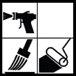  Mit Spritzpistole  Mit Pinsel Mit Roller