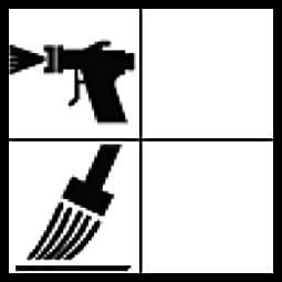 Mit Airless Spray / Mit Pinsel