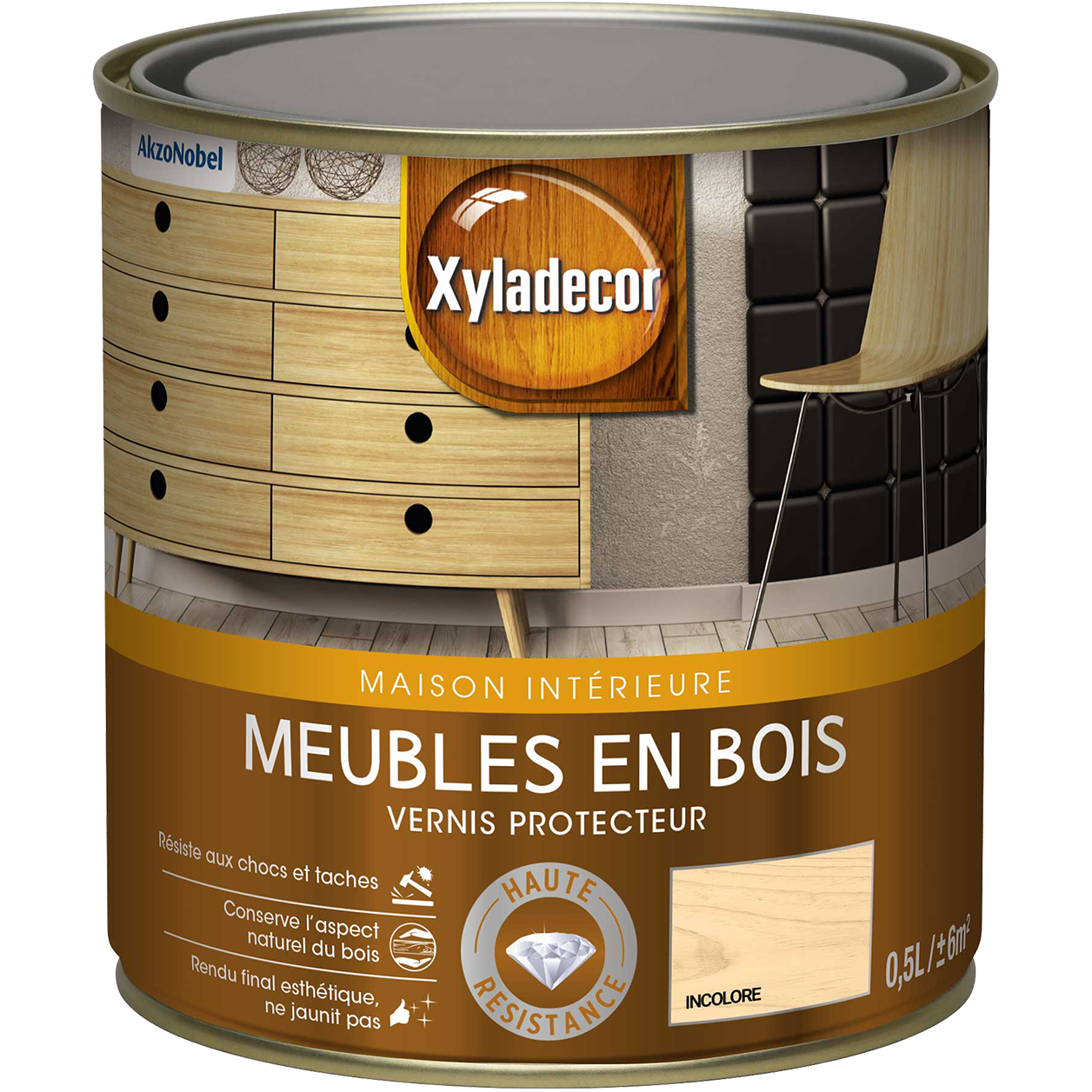 Vernis protecteur Satin pour les meubles intérieurs en bois