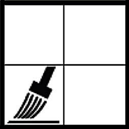 Application à la brosse