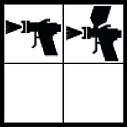 Application pistolet, airless