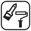 Application rouleau, brosse