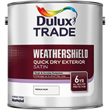 DULUX TRADE WEATHERSHIELD QUICK DRY EXTERIOR SATIN