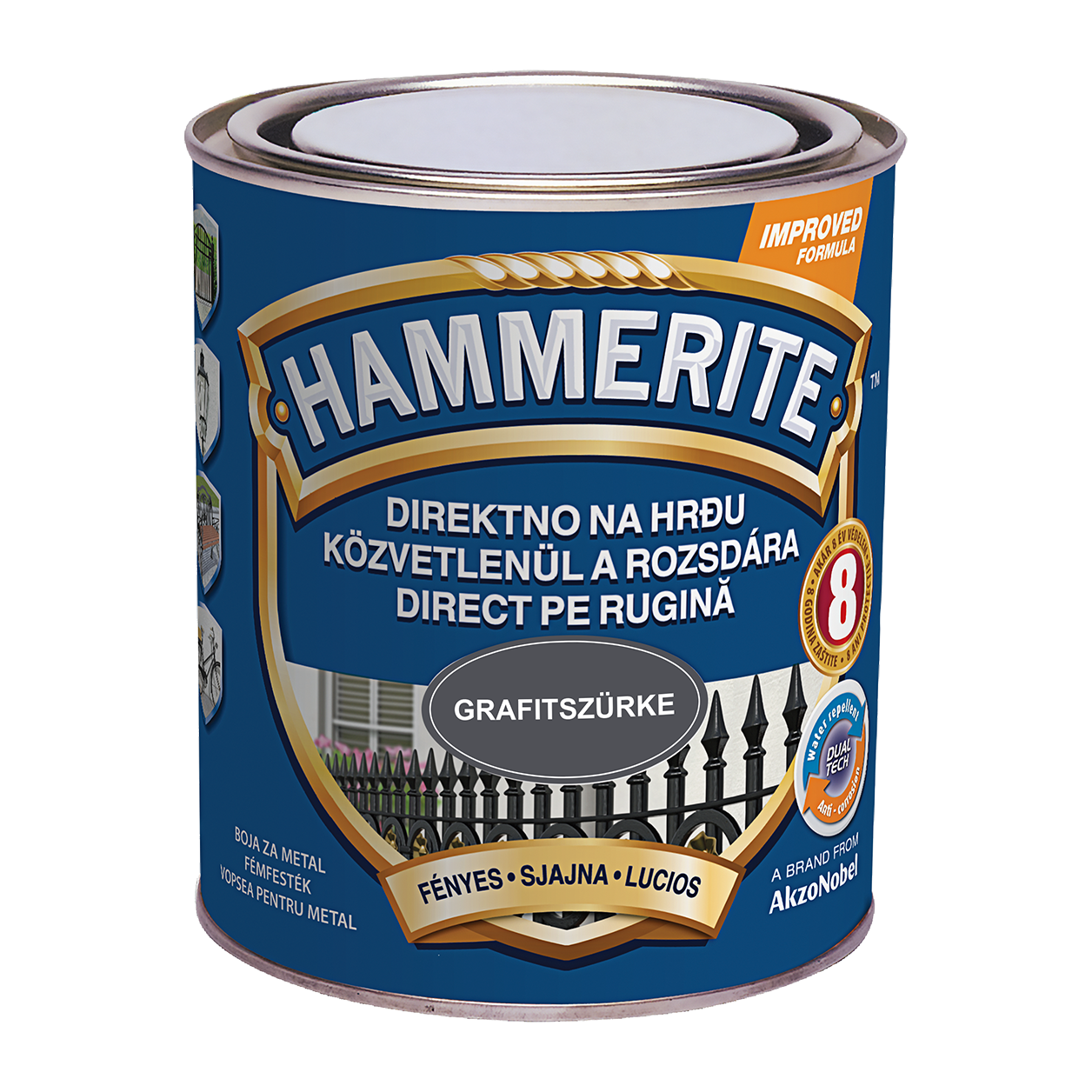Hammerite Közvetlenül a Rozsdára fényes