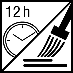 Overschilderbaar na 12 h