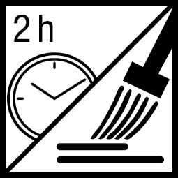 Overschilderbaar na 2 h