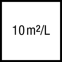 Theoretisch rendement: 10 m²/L
