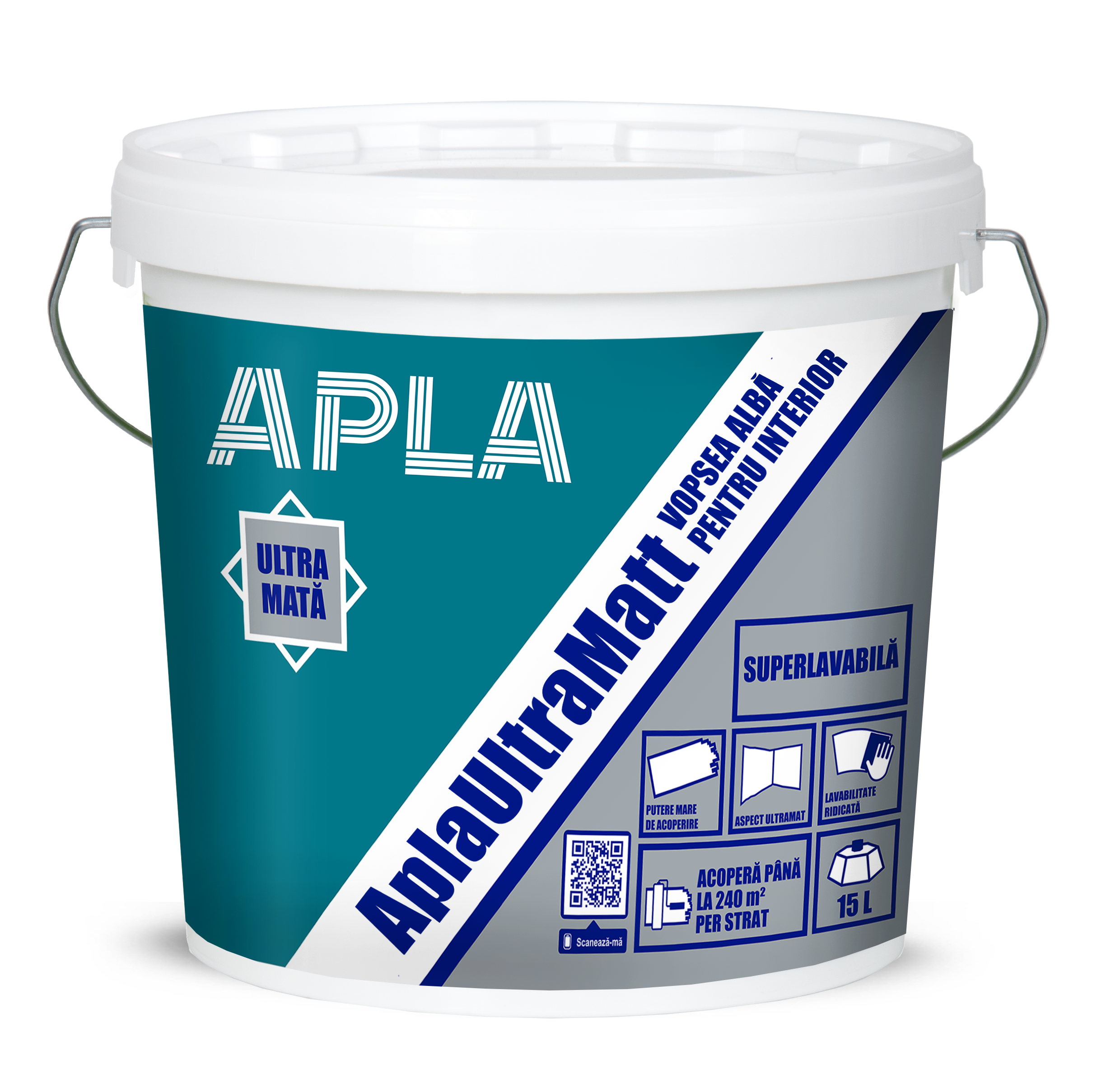 AplaUltraMatt vopsea superlavabilă albă mată interior