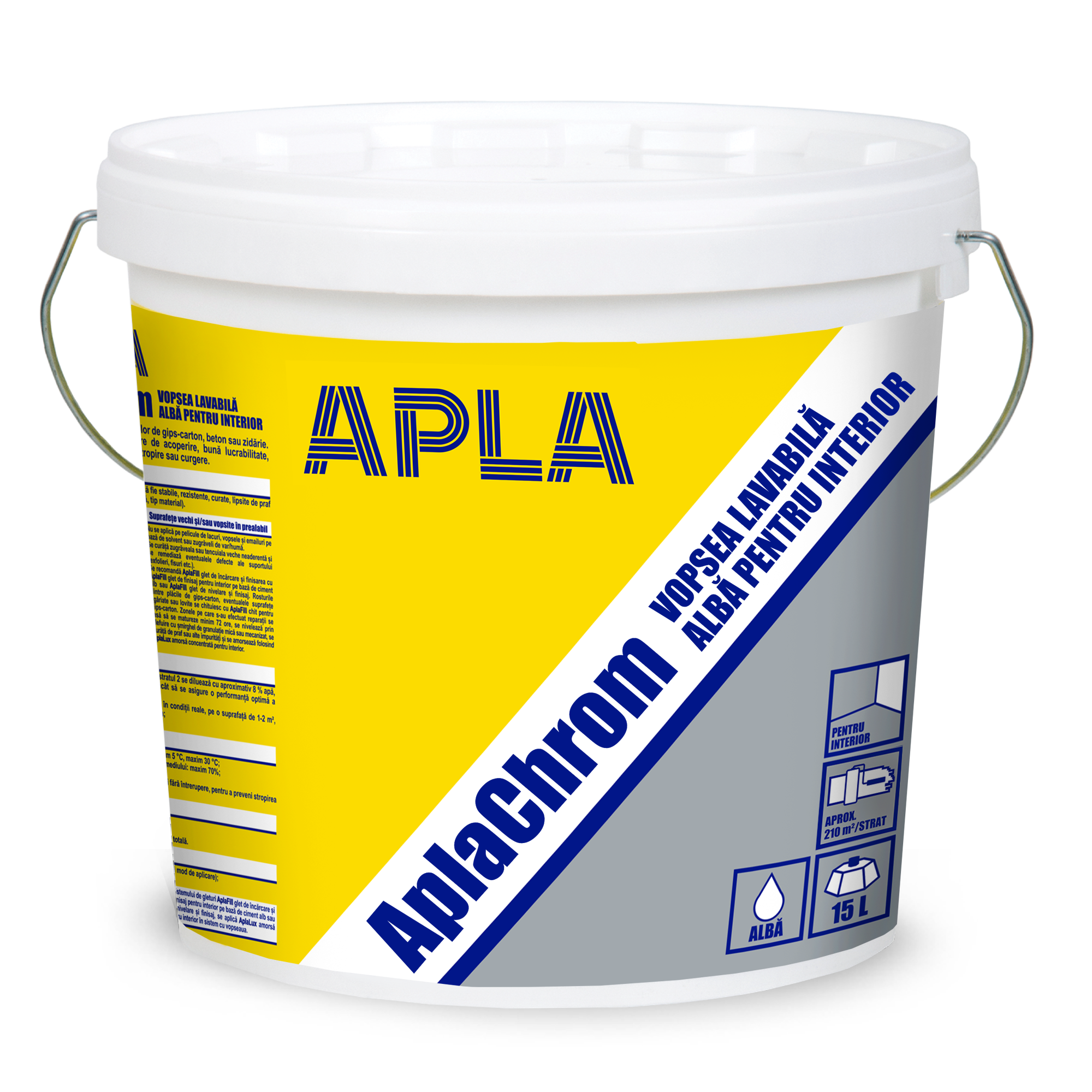 AplaChrom vopsea lavabilă albă pentru interior