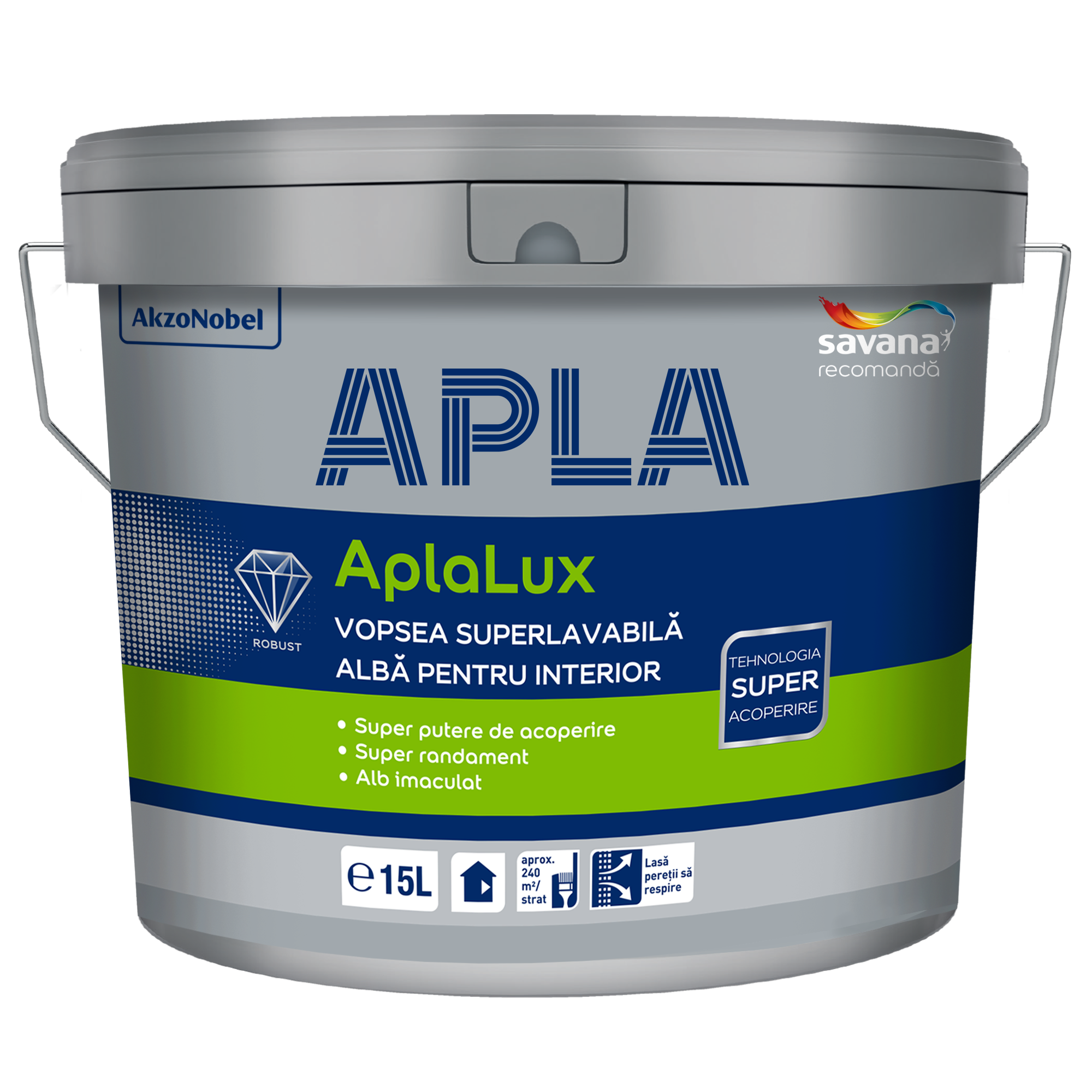 AplaLux Vopsea superlavabilă albă pentru interior