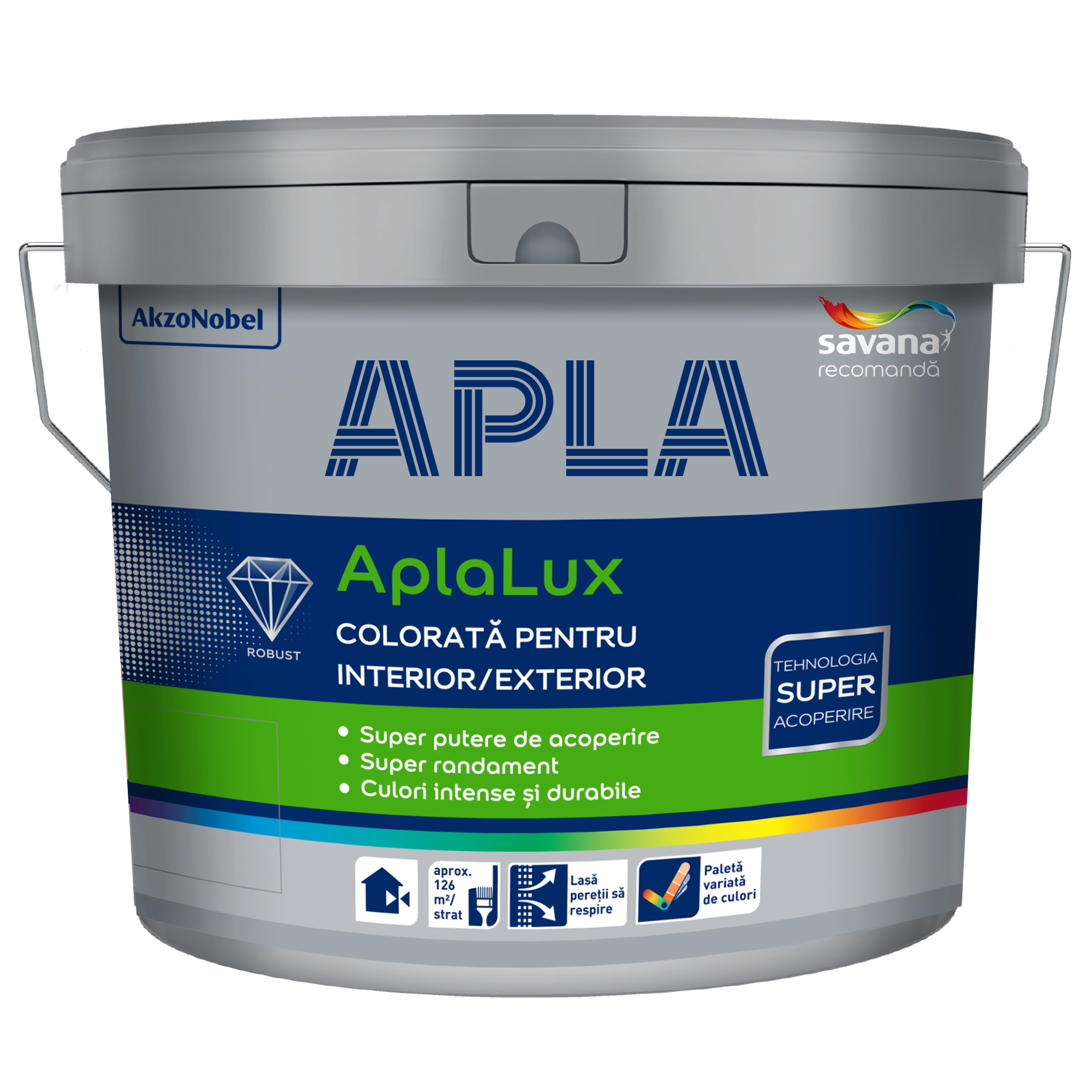 AplaLux vopsea lavabilă colorată interior - exterior