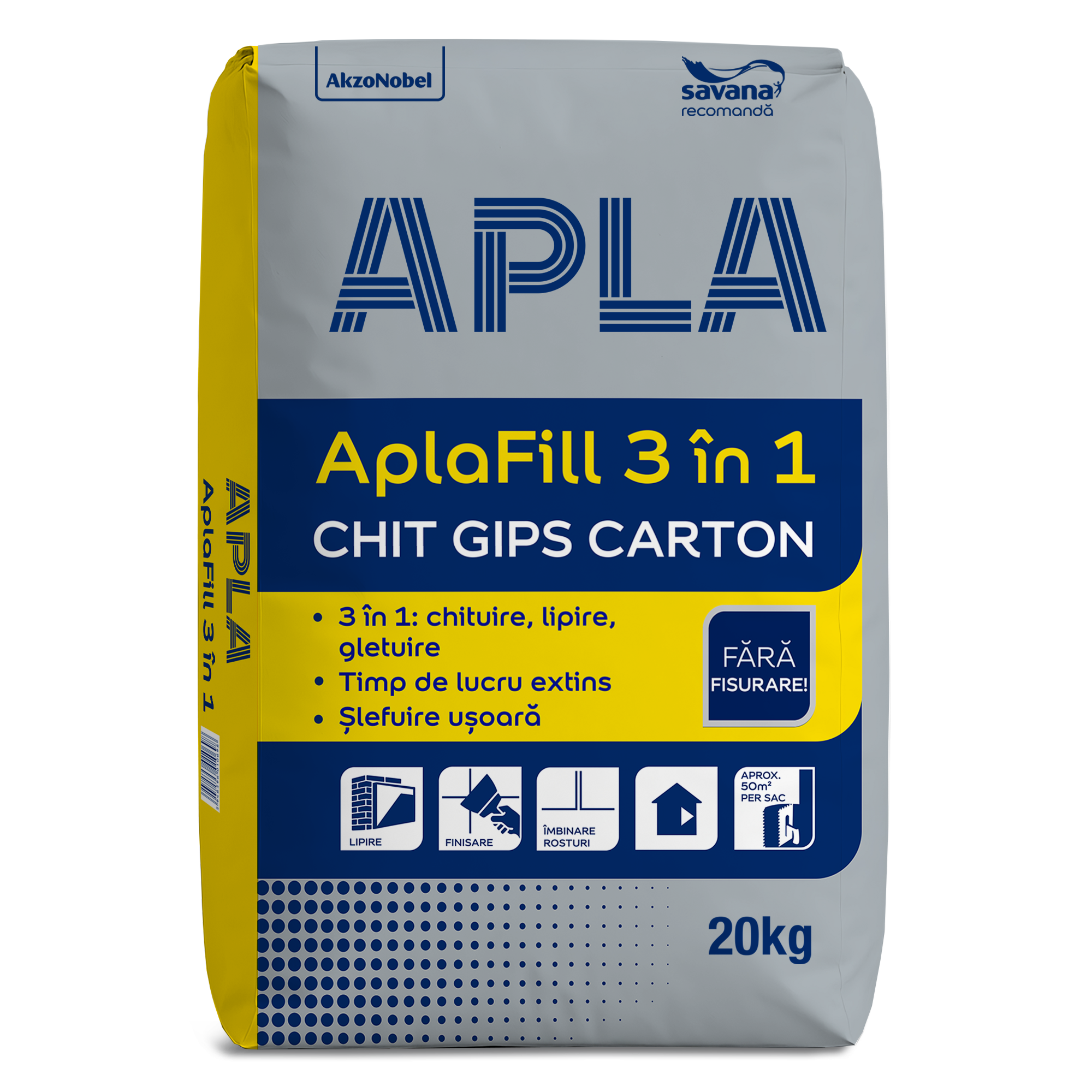 AplaFill 3 în 1 chit pentru plăci de gips - carton