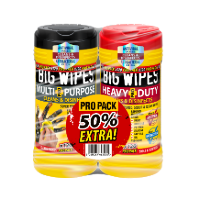 Big Wipes Mult-Pur & Heav-Dut 50% Extra Twin Pk