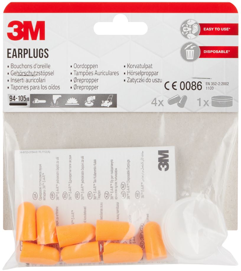 3M Ear Plugs 4 Pair
