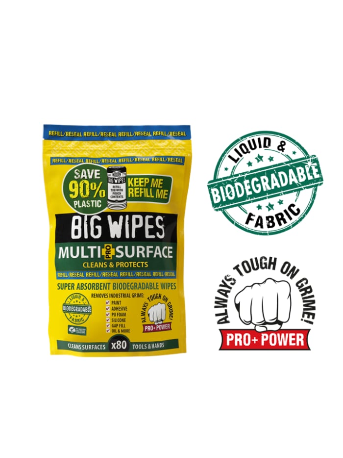 Big Wipes Multi Surface Pro+ Bio Refill Pouch 80 Wipes