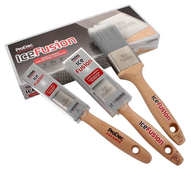 ProDec Ice Fusion Synthetic Paint Brush 3Pk