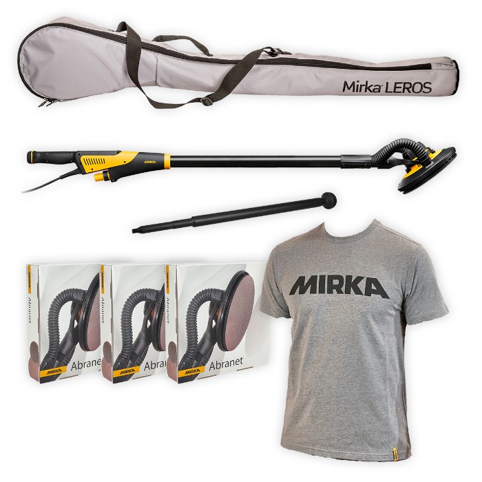 Mirka LEROS DV Deco Kit with Extension Shaft and T-shirt