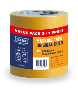 Deltec Gold Precision Masking Tape 36MMx50M 3PK 36mm X 50m