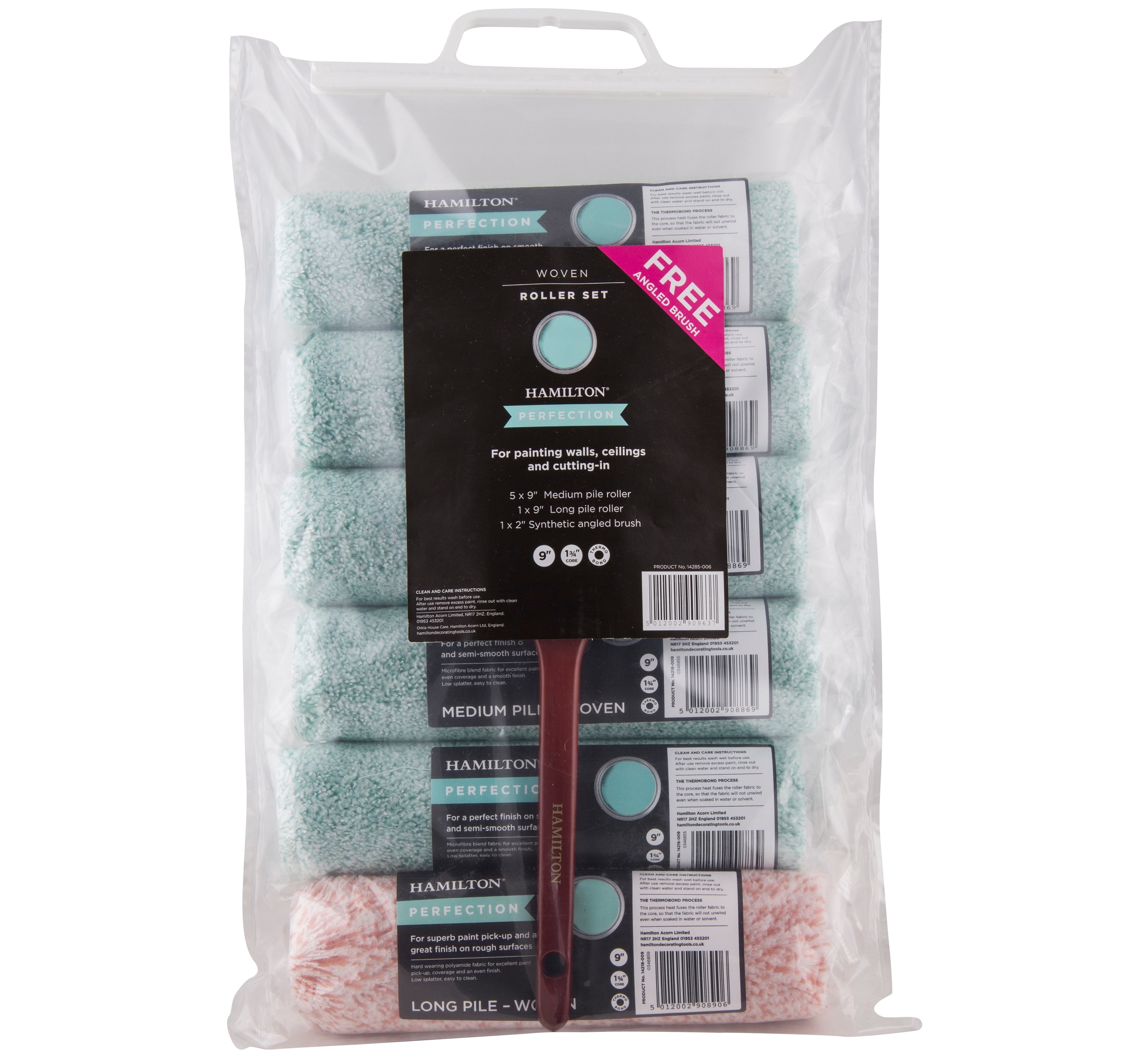 Hamilton Perfection Roller 6 pack With Free Anglebrush