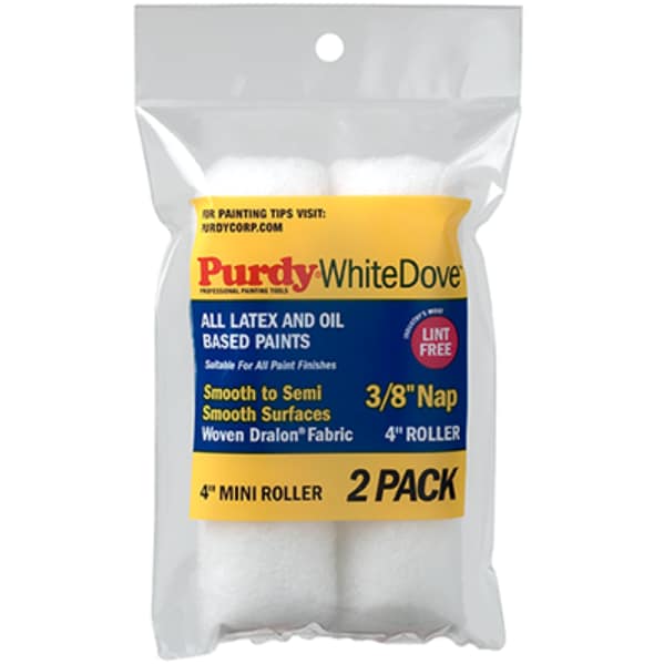 Purdy White Dove (3/8" Nap) 2 Pack - 4.5"