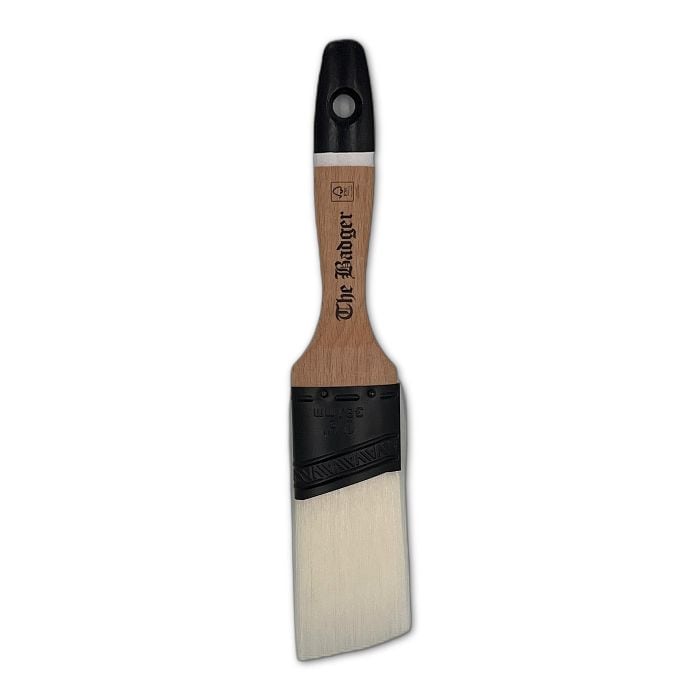 Paint Warrior Beaver Tail Badger Semi-Oval Angled Brush