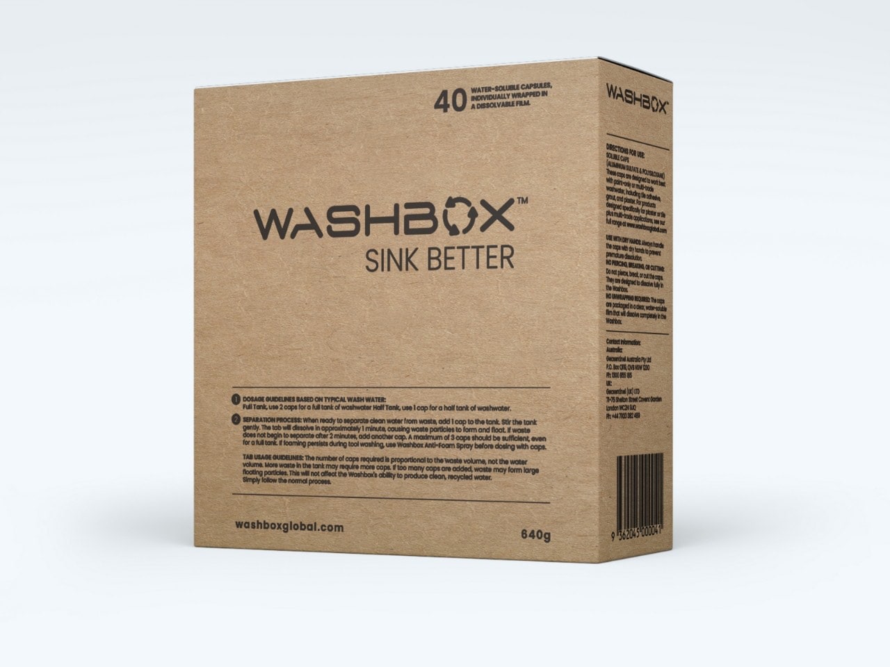 Washbox Rocket Clean Water Capsules 40PK