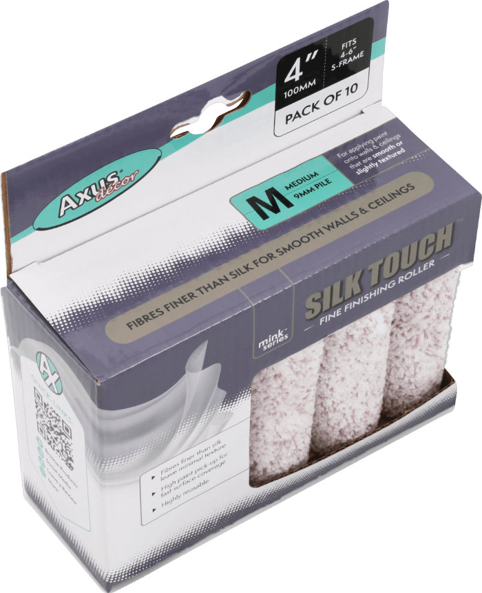 Axus Silk Touch Mink Fine Finishing 4IN Mini Roller 10 Pack