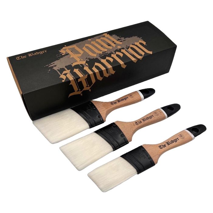 Paint Warrior Badger Angled Beavertail 3 Pack