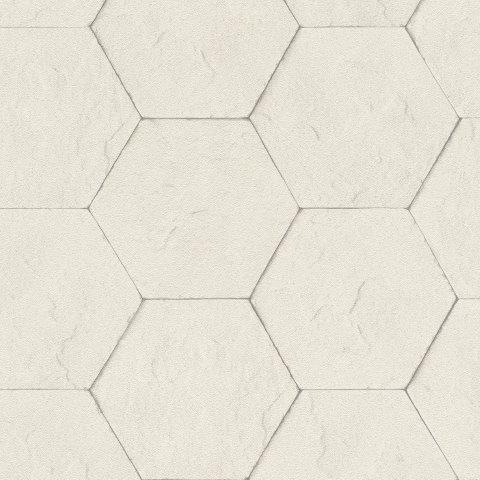 Galerie Exposed - Hexagonal Block Geometric Wallpaper
