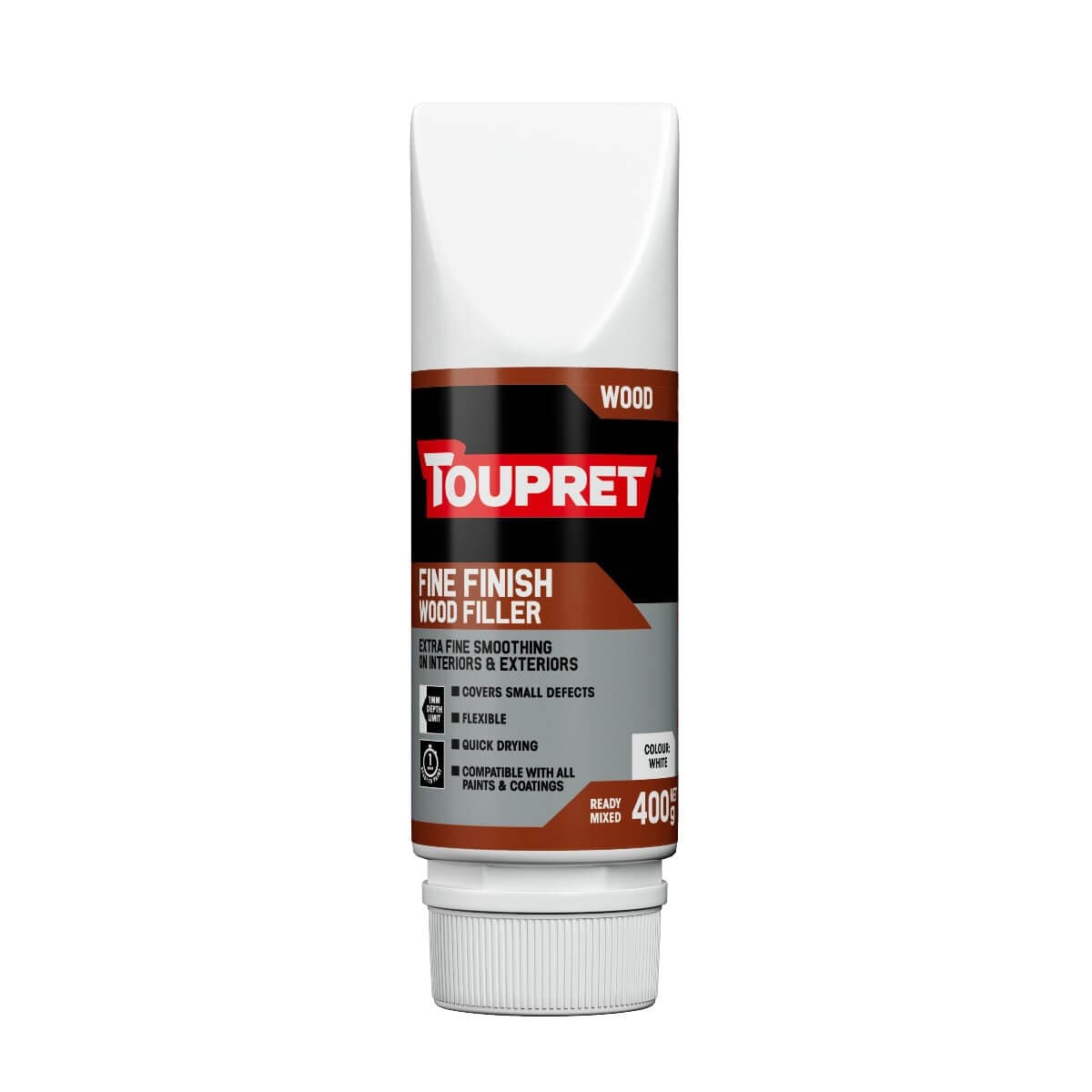 Toupret Fine Finish Wood Filler White 400G
