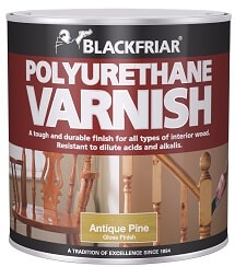 Blackfriar Polyurethane Interior Varnish Satin Clear 1L Clear