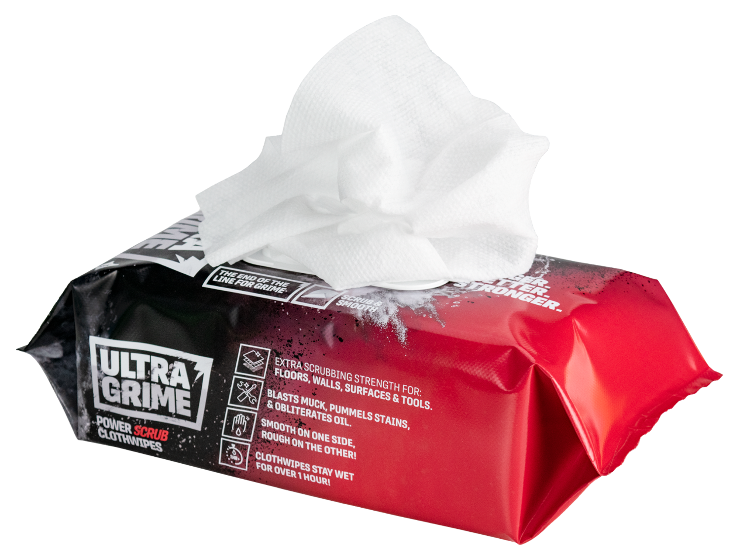 UltraGrime Pro Power Scrub XXL+ Clothwipes