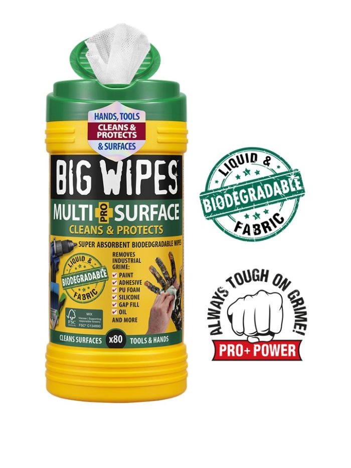 Big Wipes Multi-Surface Pro+ Bio Tub 80 Wipes