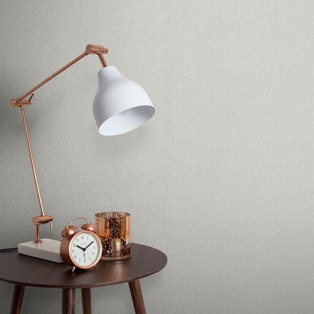 Graham & Brown Herringbone Texture Ecru