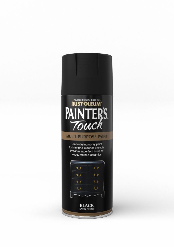Rust Oleum Painters Touch Spray Paint Satin Black DDC