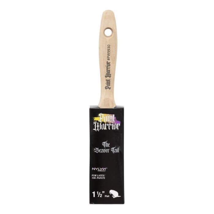 Paint Warrior Flat Beaver Tail Handle Brush