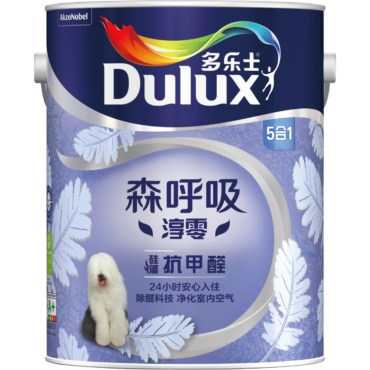 多乐士森呼吸淳零无添加硅藻抗甲醛5合1墙面漆